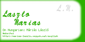 laszlo marias business card